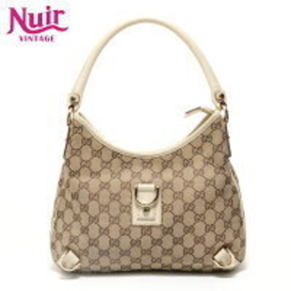 Gucci GG Canvas Abbey Shoulder Bag Beige